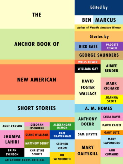 Title details for The Anchor Book of New American Short Stories by Ben Marcus - Available